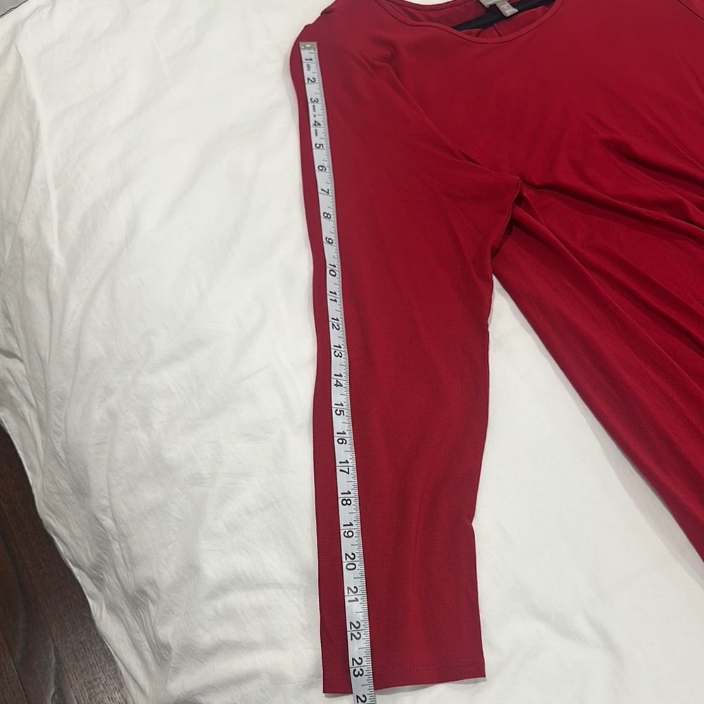 EUC | Elegant Red J Jill Draped Dress - Picture 7 of 8